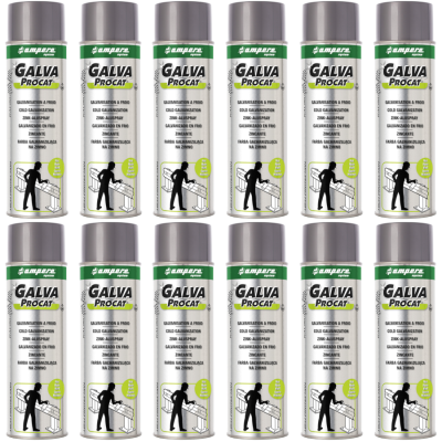 AMPERE GALVA PROCAT cynk w sprayu błysk 500 ml 12szt.