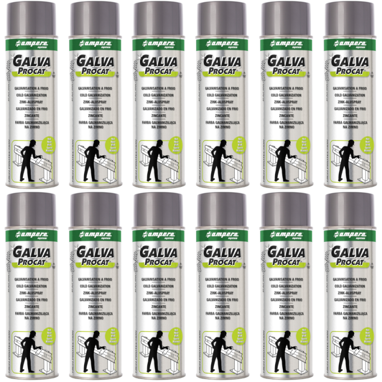 AMPERE GALVA PROCAT cynk w sprayu błysk 500 ml 12szt.
