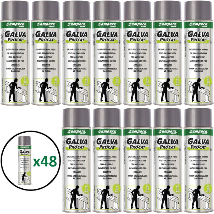 AMPERE GALVA PROCAT cynk w sprayu błysk 500 ml 48szt.