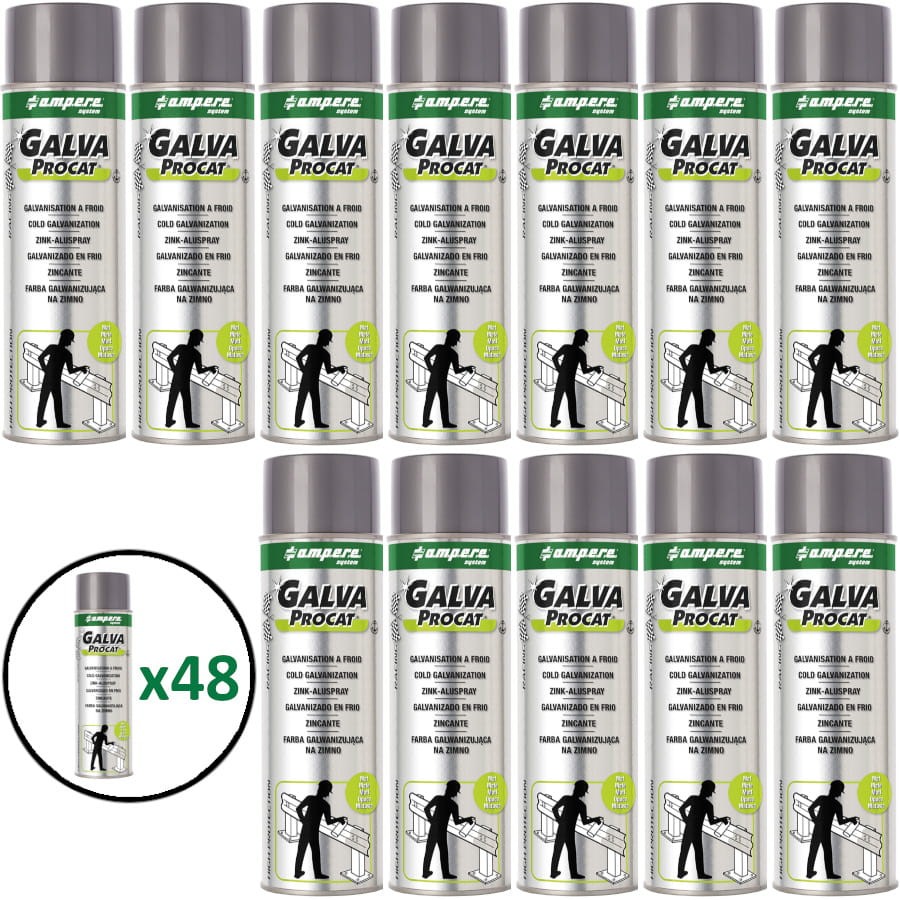 AMPERE GALVA PROCAT cynk w sprayu matowy 500 ml 48szt.