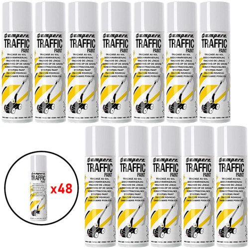 AMPERE TRAFFIC PAINT Farba do malowania linii 500ml biała 48szt.