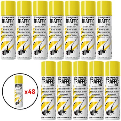 AMPERE TRAFFIC PAINT Farba do malowania linii 500ml żółta 48szt.