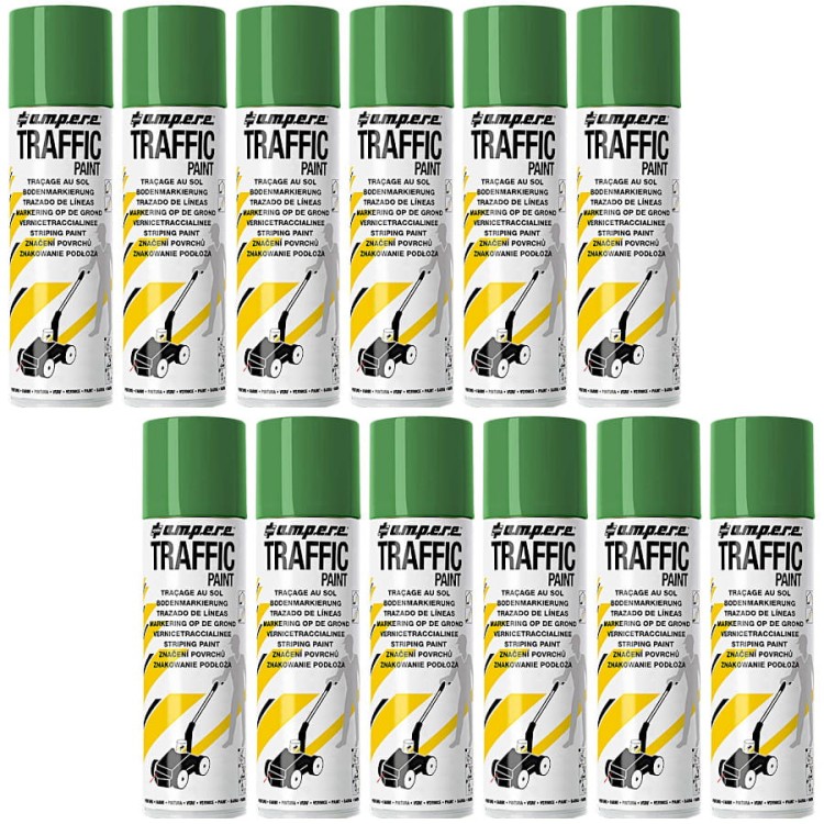 AMPERE TRAFFIC PAINT Farba do malowania linii 500ml zielona 12szt.