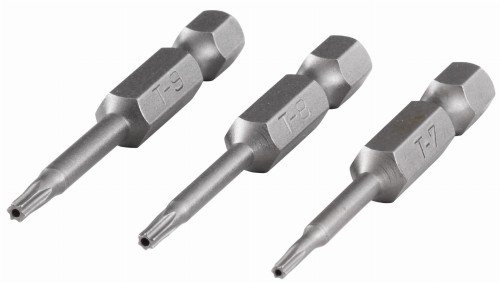 WOLFCRAFT 1260000 zestaw bitów Torx z otworem 3 sztuk