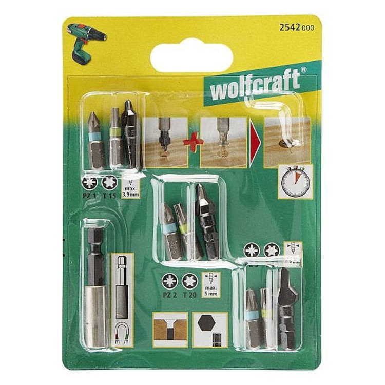 WOLFCRAFT bity końcówki wkrętarskie 2524000