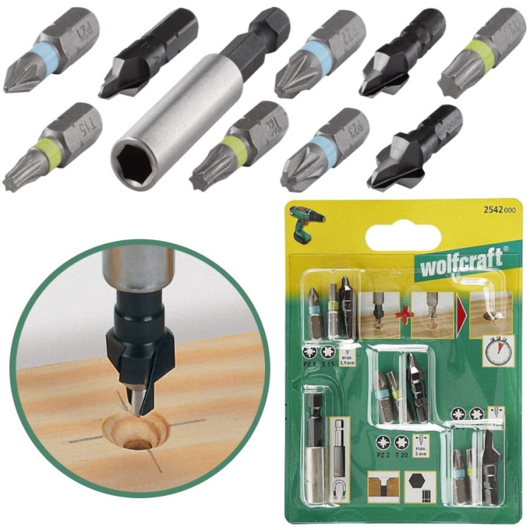 WOLFCRAFT Zestaw do nawiercania otworów i wkręcania wkrętów 2542000