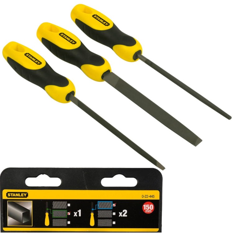 STANLEY 0-22-445 Zestaw pilników zdzieraków 150mm 3szt. Stanley