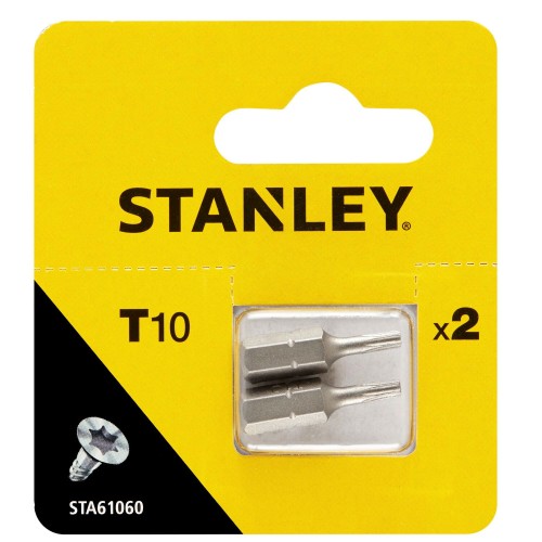 STANLEY Bity końcówki TORX T10 25mm 2szt 1/4"