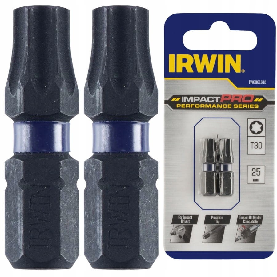 IRWIN IW6061612 Końcówki do wkręcania Impact Pro Torx 25 mm 2x T30