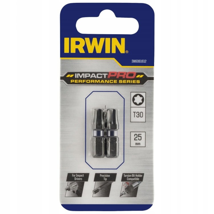Końcówki do wkręcania Impact Pro Torx 25 mm 2x T30