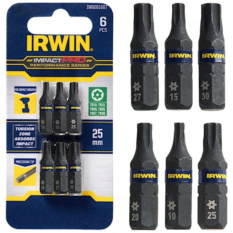IRWIN BITY IMPACT PRO TORX TR10-30 25mm 6szt.