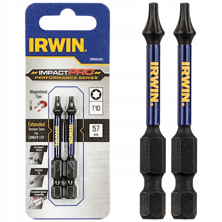 IRWIN BITY IMPACT PRO TORX T10 57mm 2szt.