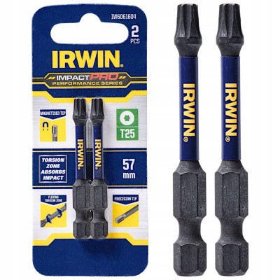 IRWIN BITY IMPACT PRO TORX T25 57mm 2szt