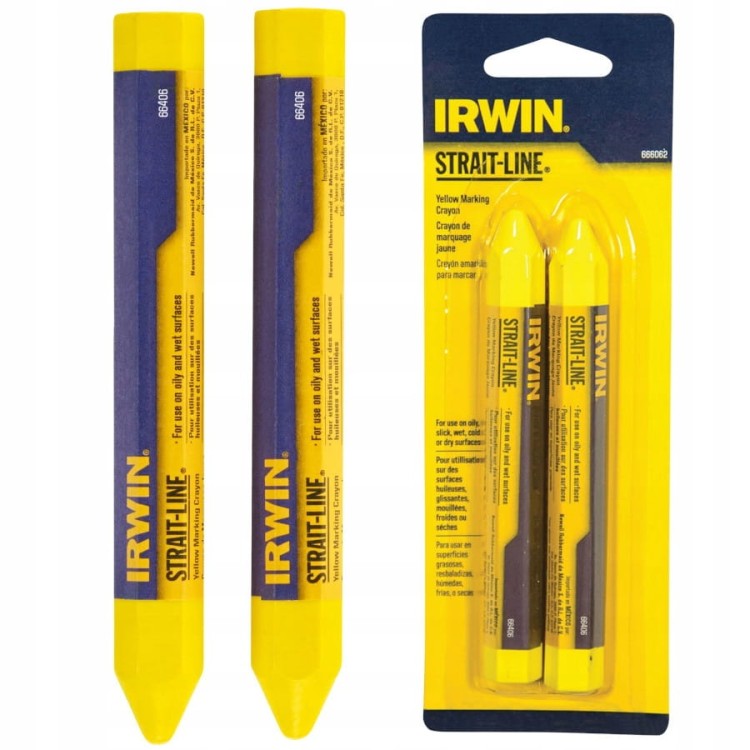 IRWIN Kreda żółta traserska Strait-Line 2szt