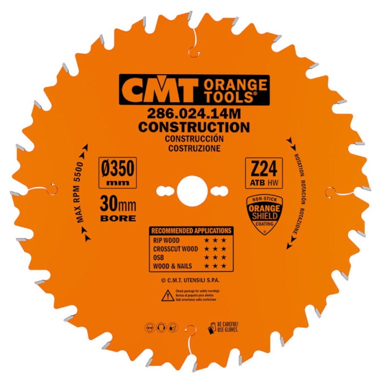 CMT 286.024.14M Tarcza budowlana Construction 350x30mm 24z