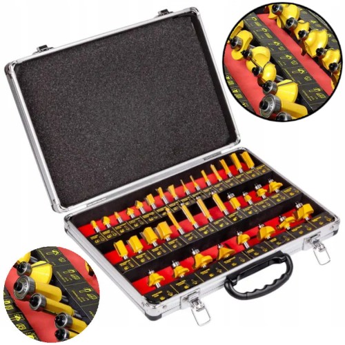 Zestaw frezów łożyskowanych 35 szt. Geko