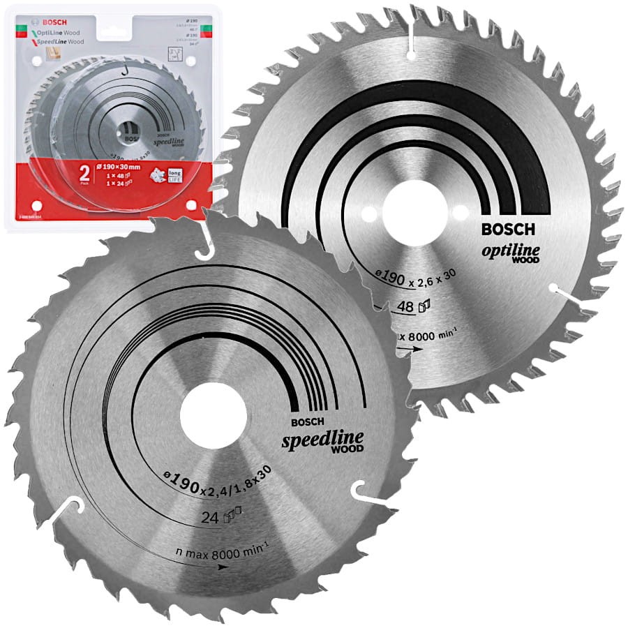 2x 190x30 Opti 2.6/1.6x48T / Speed 2.4/1 Bosch