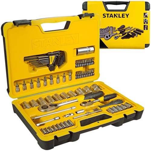 STANLEY STHT0-73927 Zestaw nasadek 1/4'' 1/2" kluczy bitów 75el.