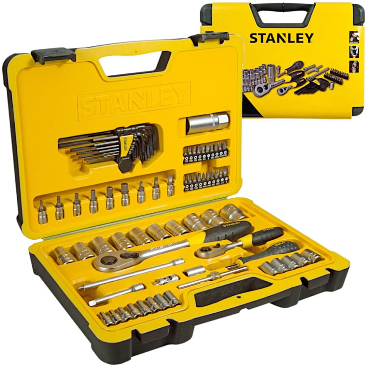 STANLEY STHT0-73927 Zestaw nasadek 1/4'' 1/2" kluczy bitów 75el.