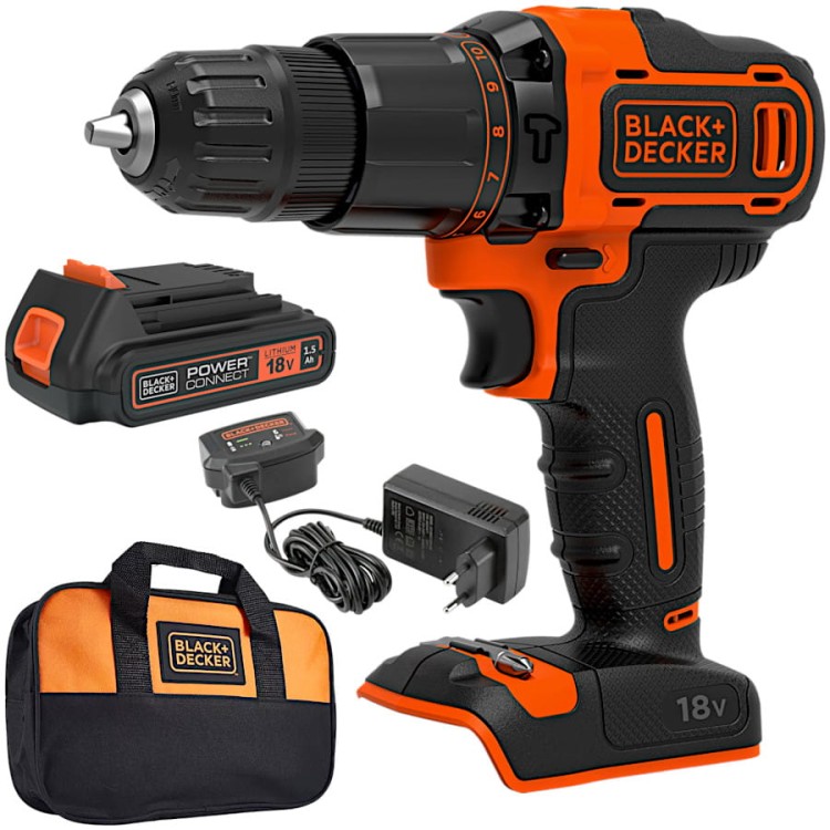 BLACK DECKER BCD700 Wiertarko-wkrętarka z udarem 18V 1.5Ah