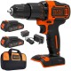 BLACK DECKER BCD700S2S Wiertarko-wkrętarka z udarem 18V 2x 1.5Ah