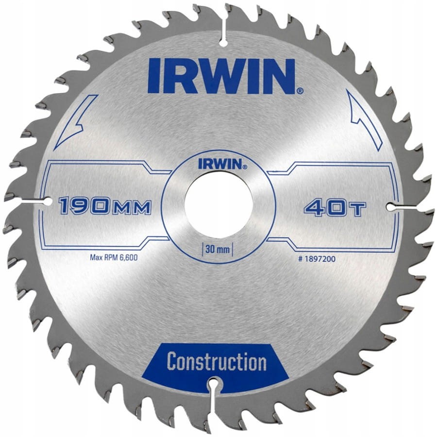 IRWIN 1897200 Tarcza pilarska 190x30mm do drewna