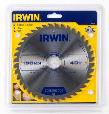 IRWIN 1897200 Tarcza pilarska 190x30mm do drewna