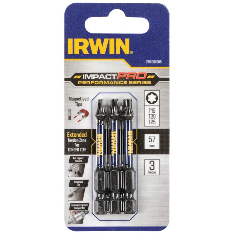 IRWIN Bity IMPACT PRO TORX T15-25 57mm
