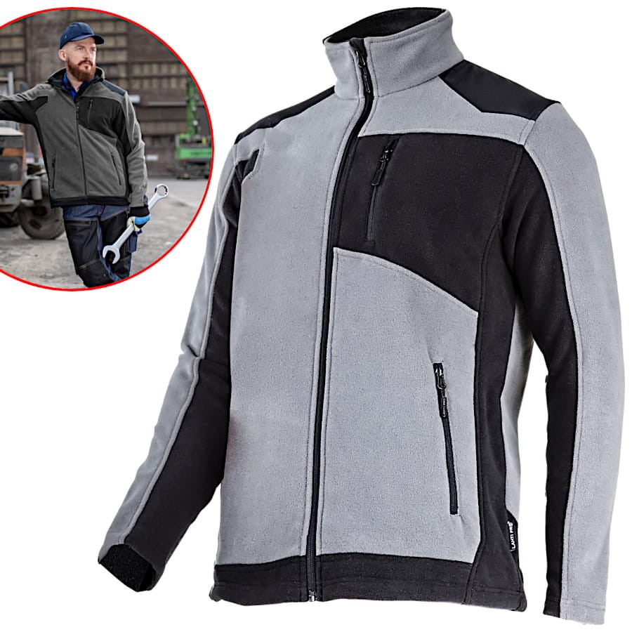 LAHTI PRO L40137 Bluza robocza polarowa ze wzmocnieniami szaro-czarna roz. 2XL