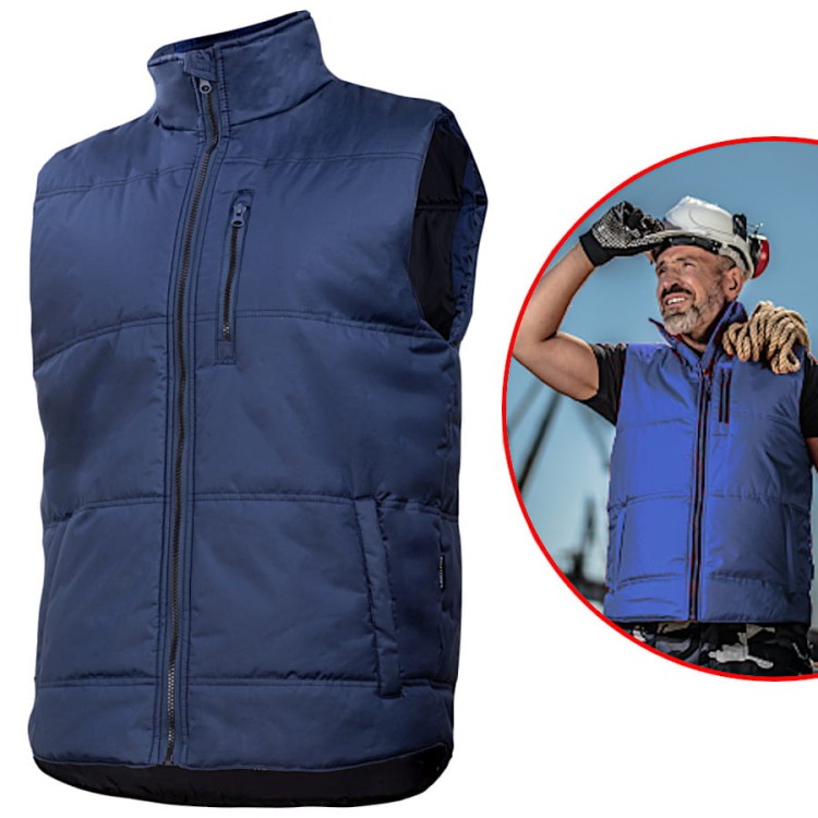 LAHTI PRO Bezrękawnik roboczy ocieplany granatowo-czarny roz. 3XL