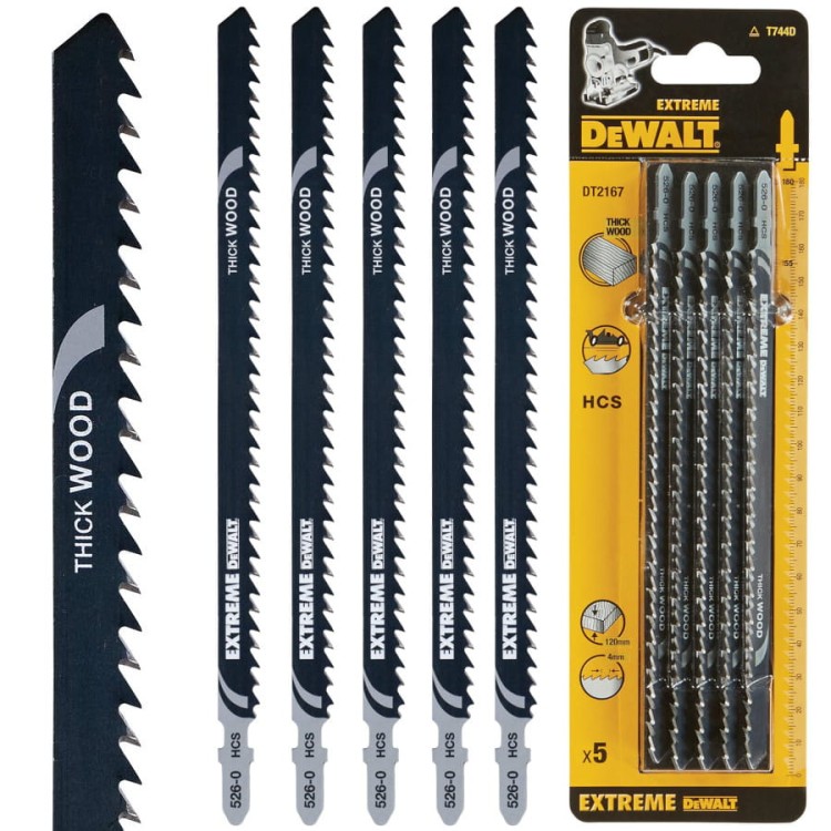DEWALT DT2167 Brzeszczoty do wyrzynarek HCS 5szt.