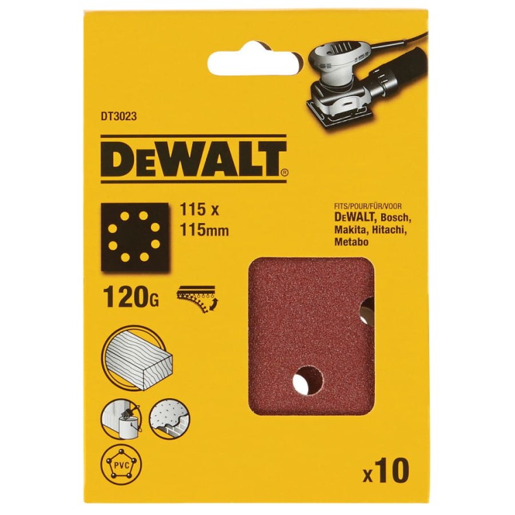 DEWALT DT3023 Arkusze ścierne 115x115mm
