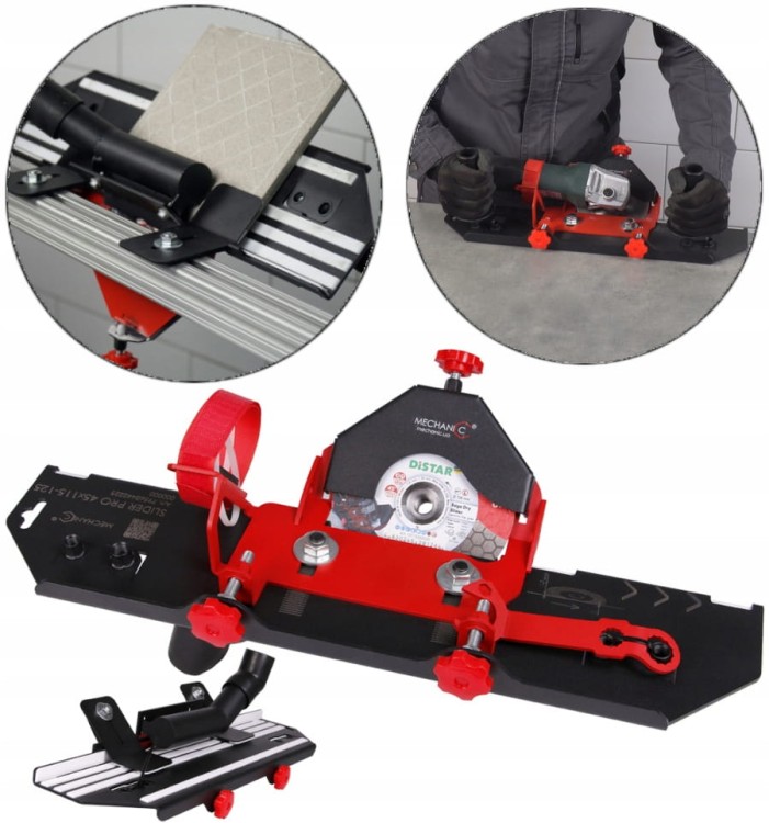 MECHANIC Przystawka SLIDER 45 PRO + Tarcza 125x30mm + odpylacz