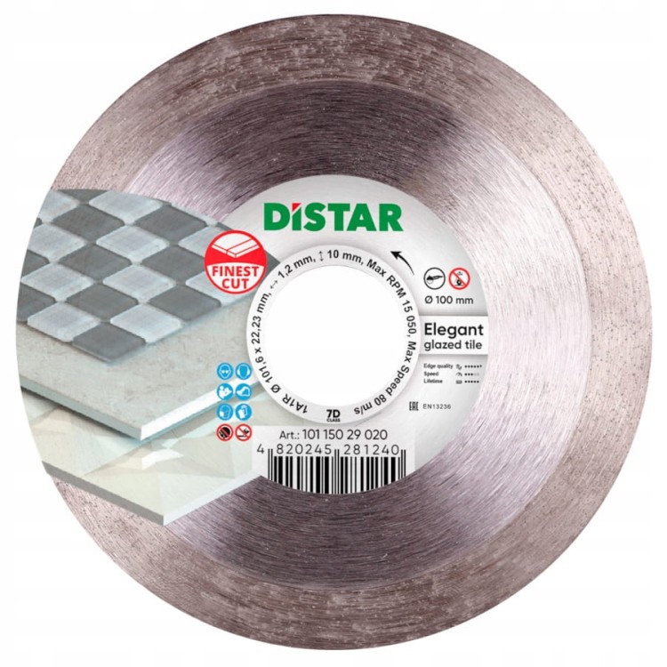 DISTAR 10115029020 Tarcza diamentowa do gresu 100x22,23mm Elegant