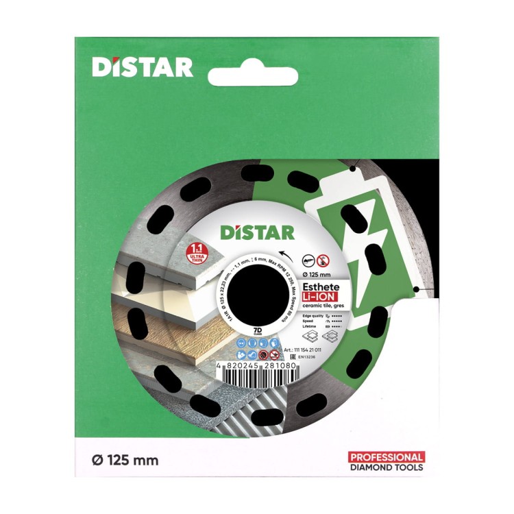 Tarcza diamentowa do gresu 125mm Esthete Li-ion