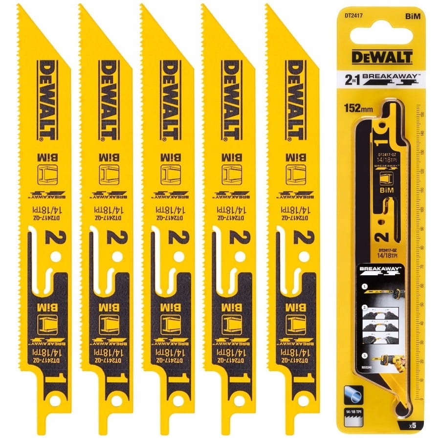 DEWALT DT2417 Brzeszczoty do metalu 152mm 5szt.