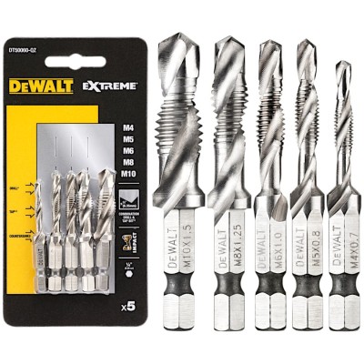 DEWALT DT50060 Zestaw wierteł gwintujących do metalu M4-M10 5szt.