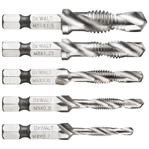 DEWALT Zestaw wierteł gwintujących do metalu 5szt