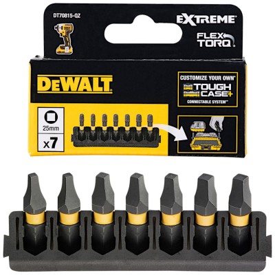 DEWALT DT70815 Zestaw bitów udarowych SQ1-3 25mm 7szt.