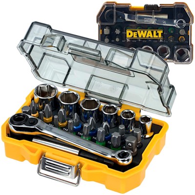 DEWALT DT71516 Zestaw bitów i nasadek z grzechotką 24el.