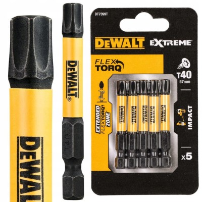 DEWALT DT7399T Bity udarowe Torx T40 57mm Extreme Flex Torq 5szt.