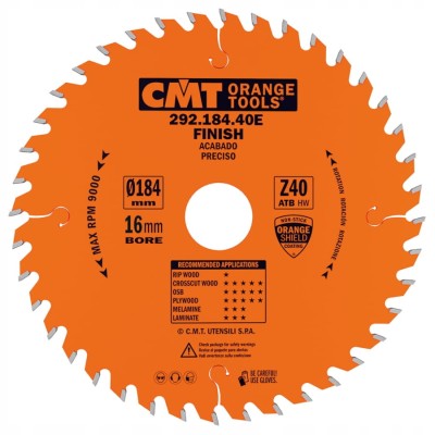CMT 292.184.40E Tarcza do cięcia poprzecznego drewna 184mm 40z
