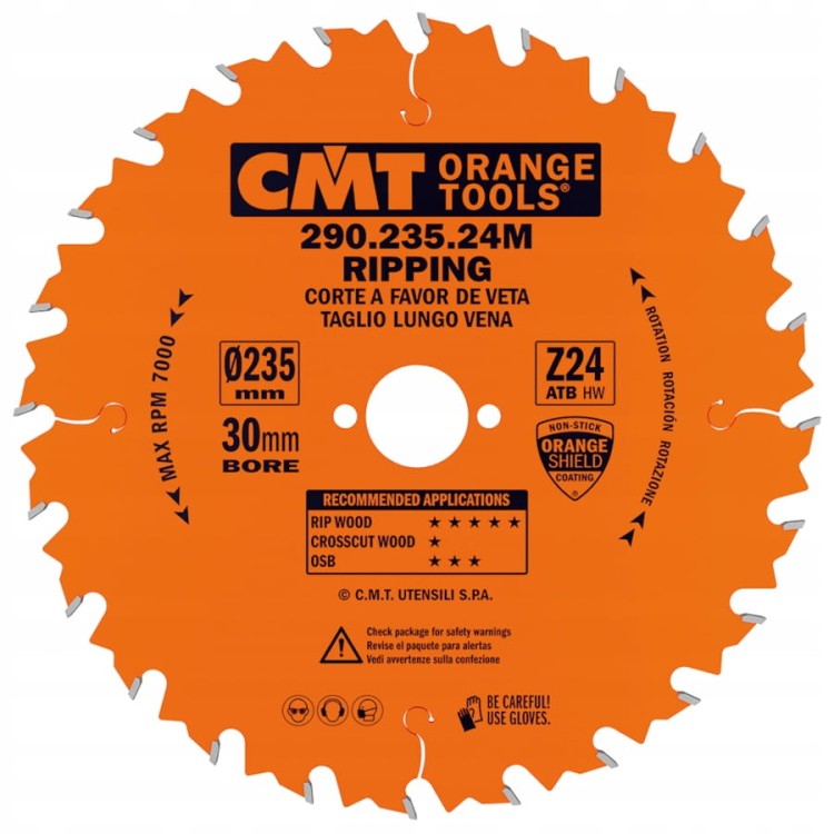 CMT 290.235.24M Tarcza do cięcia wzdłużnego drewna 235mm 24z