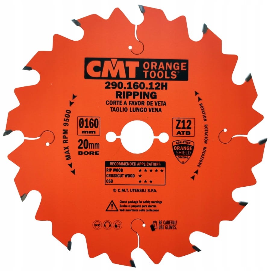 CMT 290.160.12H Tarcza do cięcia wzdłużnego drewna 160mm 12z