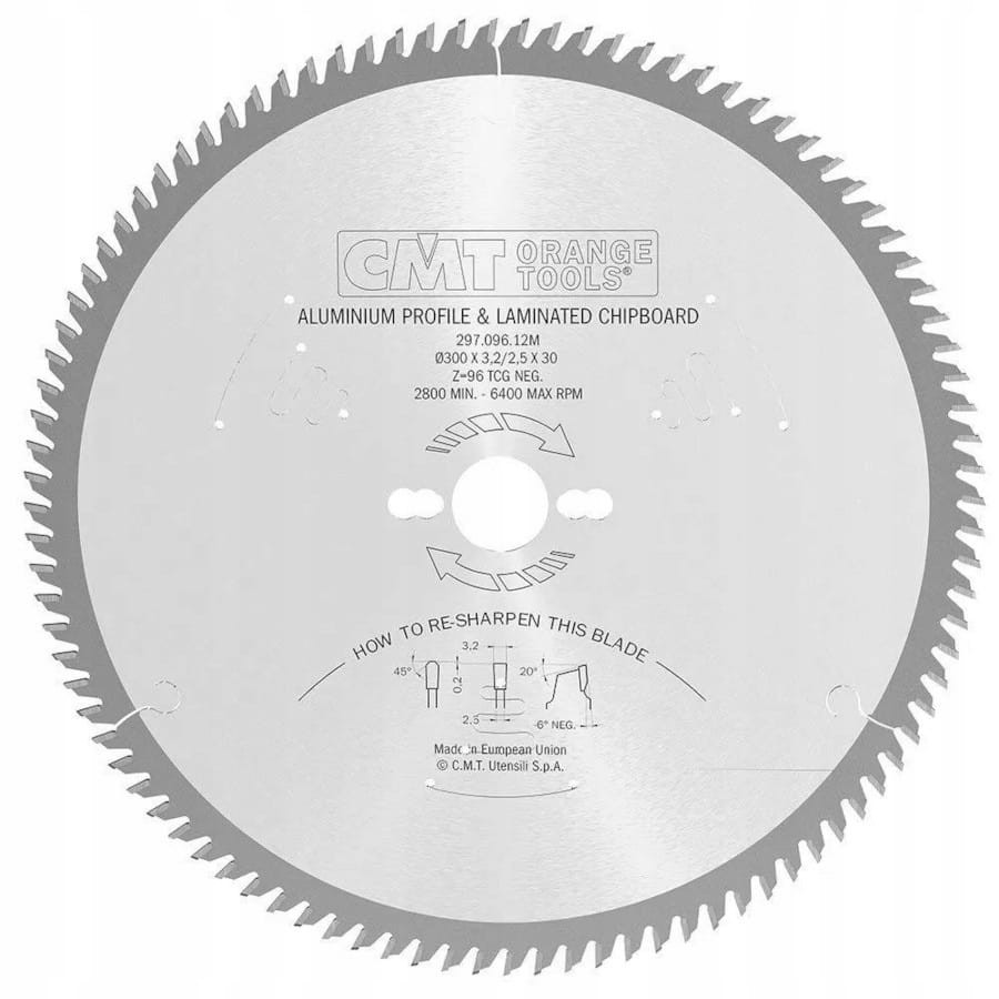 CMT 297.096.12M Tarcza do materiałów nieżelaznych 300mm