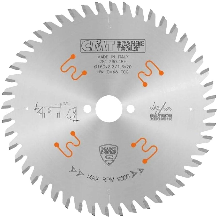 CMT 281.760.48H Tarcza chromowana do laminatu 160x20mm 48z