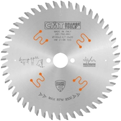 CMT 281.760.48H Tarcza chromowana do laminatu 160x20mm 48z