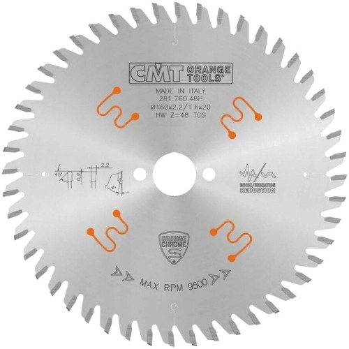 CMT 281.760.48H Tarcza chromowana do laminatu 160x20mm 48z