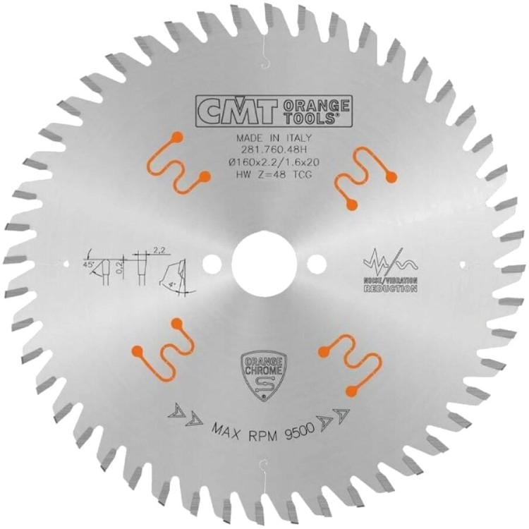 CMT 281.760.48H Tarcza chromowana do laminatu 160x20mm 48z