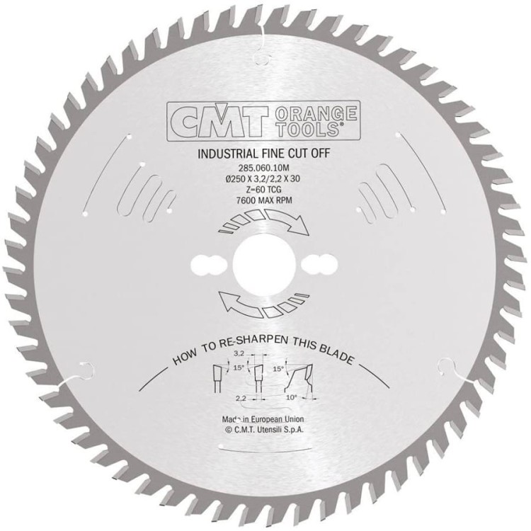 CMT 285.060.10M Tarcza do cięcia drewna 250x30mm 60z